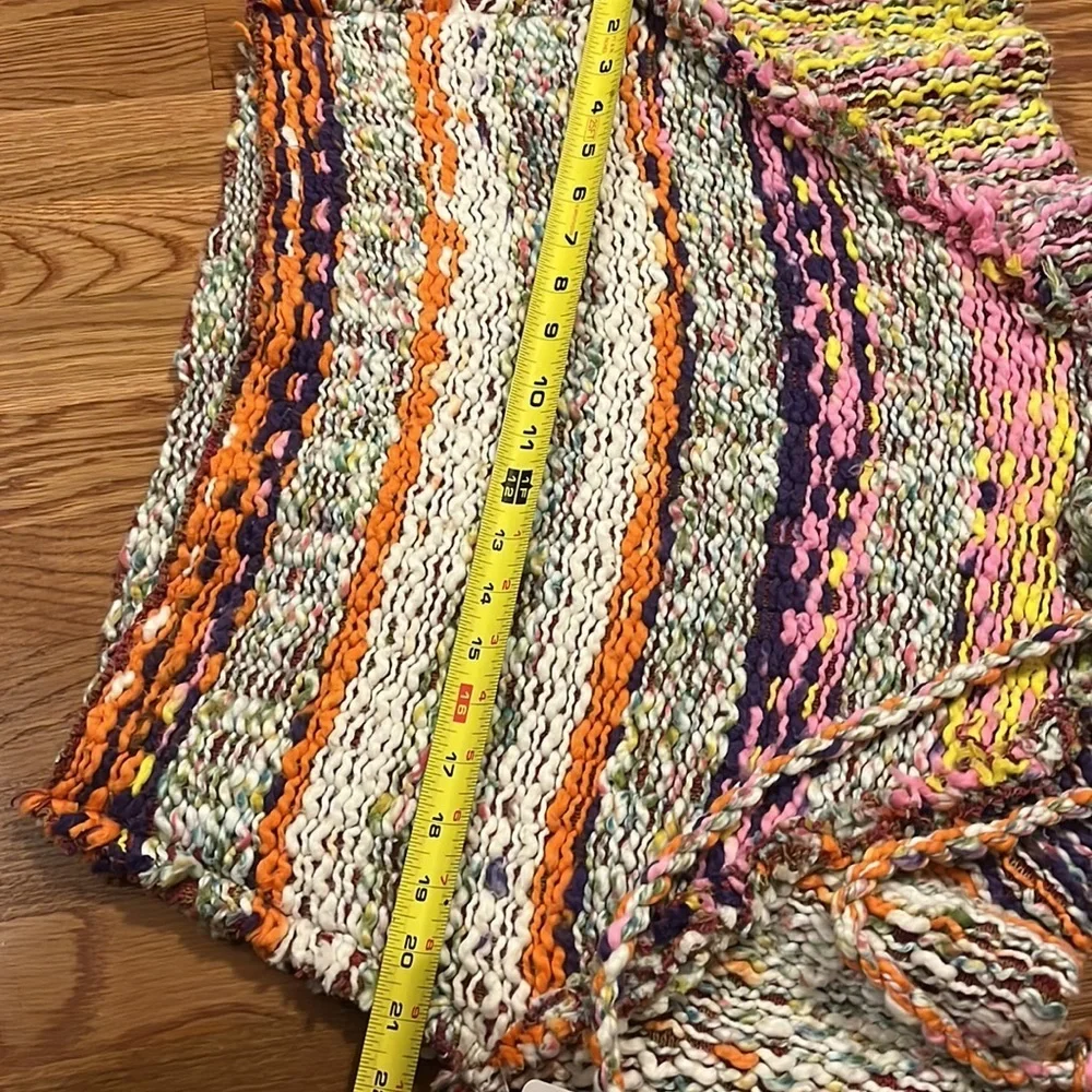 NWT Free People Winter Bright Hoodie in Rainbow Citrus Combo XS